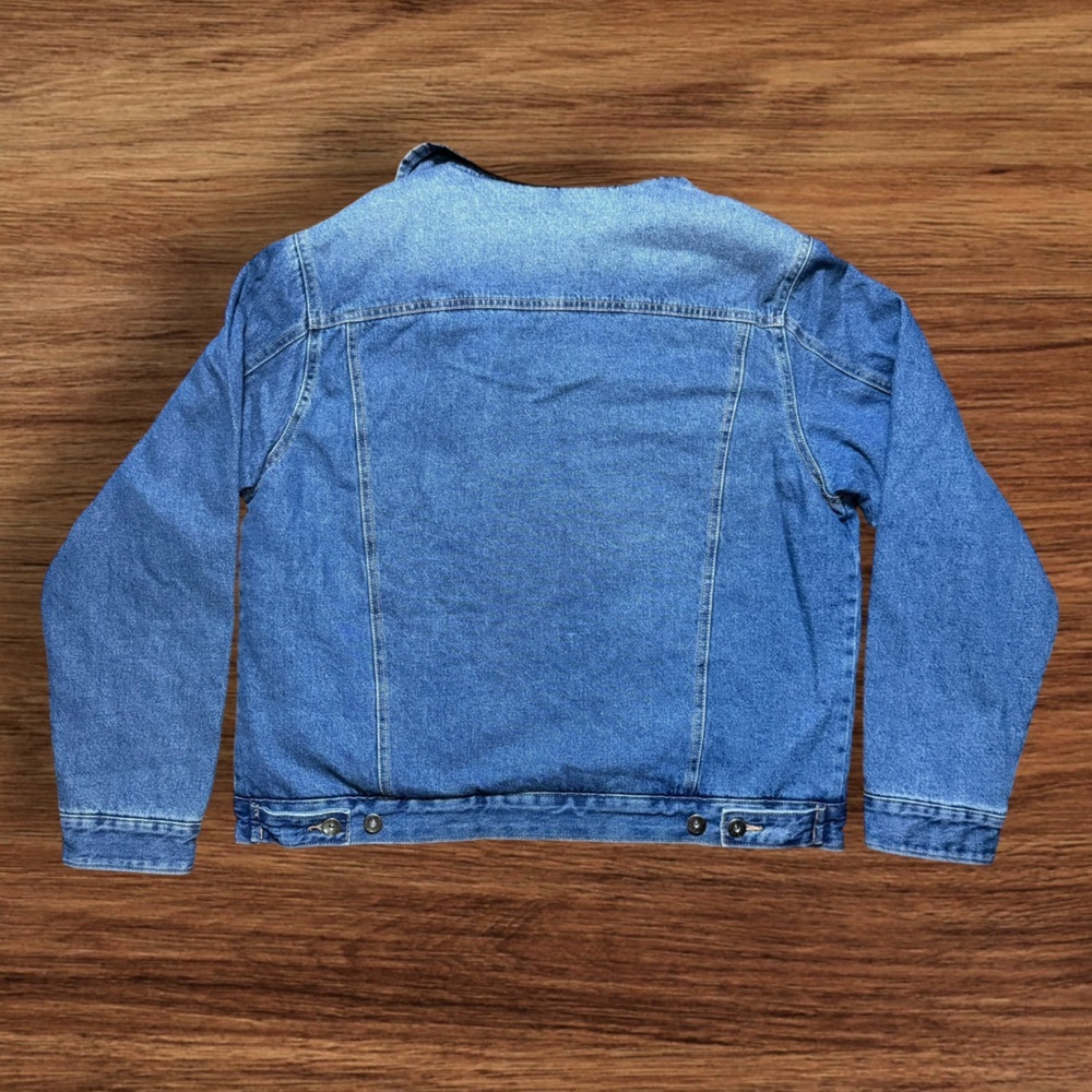 Goodfellow & Co Sherpa Lined Denim Jacket Men’s Large New With Tag Sherpa Collar - Picture 10 of 11